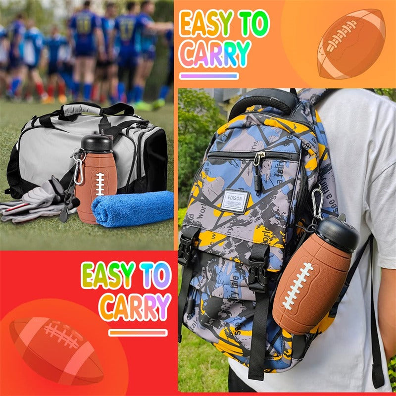 Outdoor Collapsible Sports Water Bottle Reusable Leak-proof Portable Football Water Bottle For All Sports