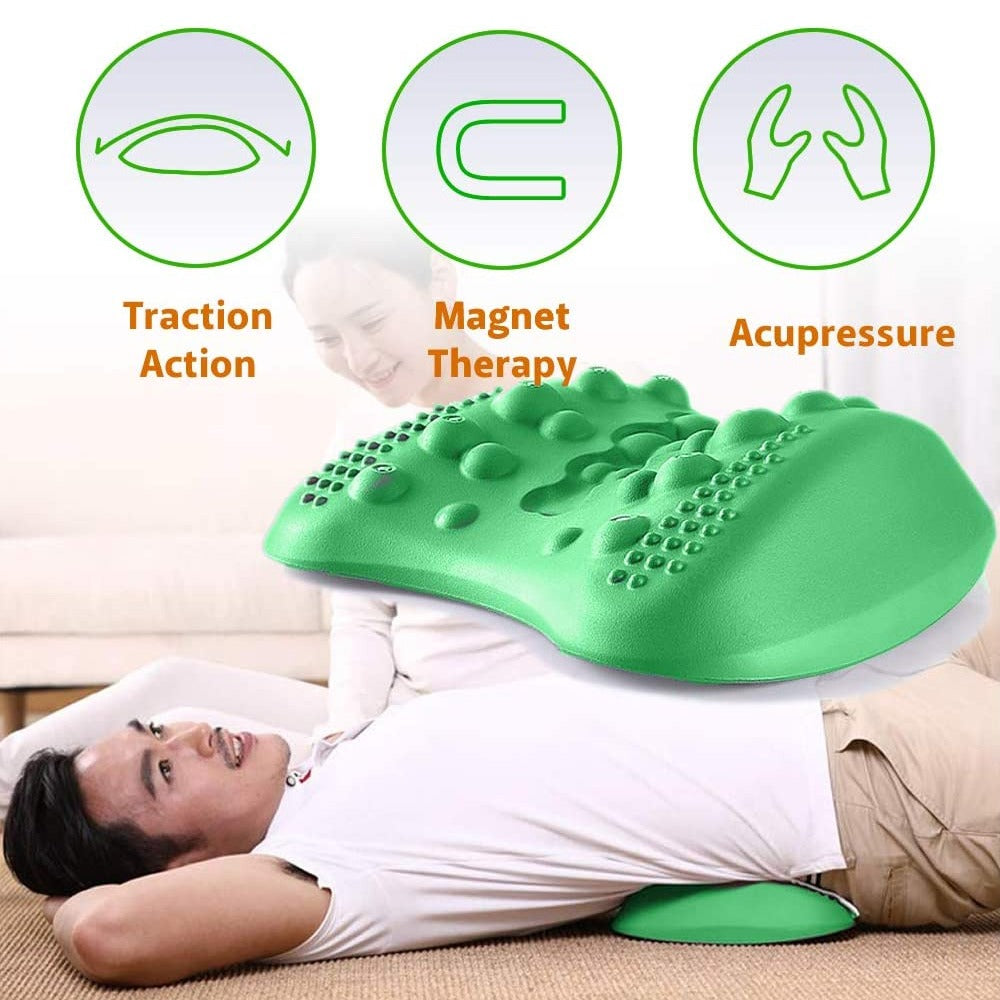 Lumbar Support Pillow For Lower Back Pain Relief Lower Back Stretcher Massager For Chronic Lumbar Pain Relief & Herniated Disc