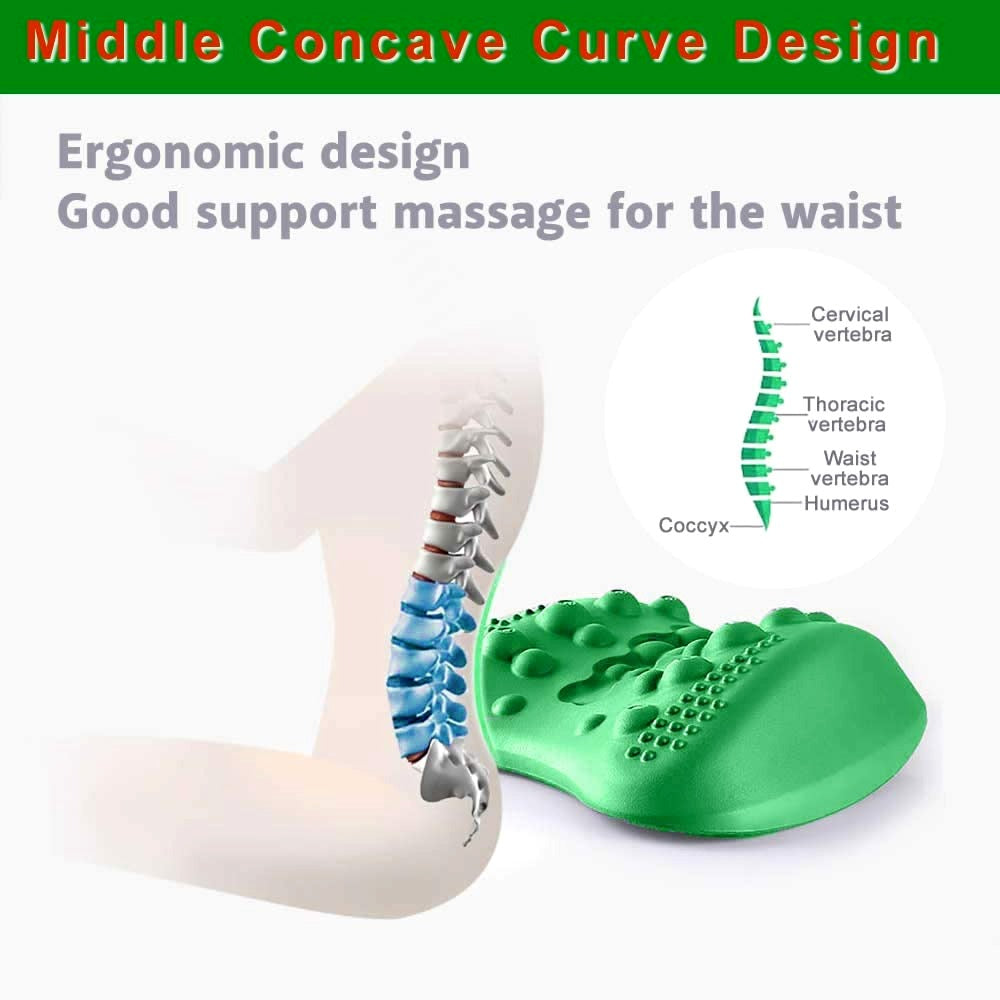 Lumbar Support Pillow For Lower Back Pain Relief Lower Back Stretcher Massager For Chronic Lumbar Pain Relief & Herniated Disc