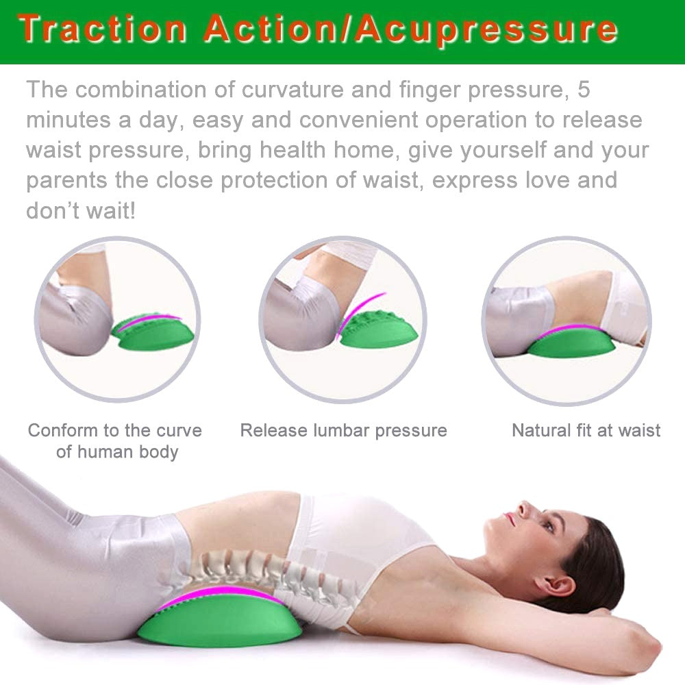 Lumbar Support Pillow For Lower Back Pain Relief Lower Back Stretcher Massager For Chronic Lumbar Pain Relief & Herniated Disc