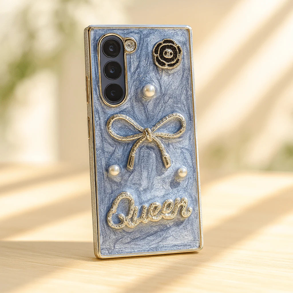 Luxury 3D Bow &amp; Pearl Case