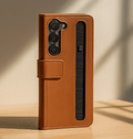UrbanGrip Leather Folio Hand‑Strap Case