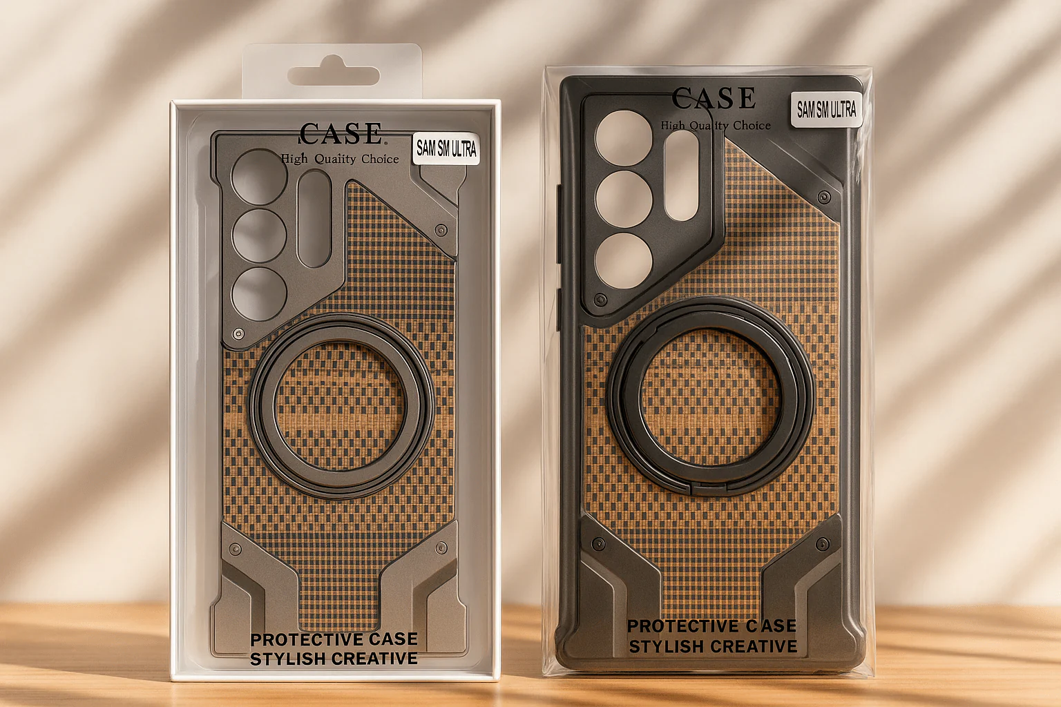 Heavy-Duty Armor Woven Back Case – Magnetic Ring Edition ©