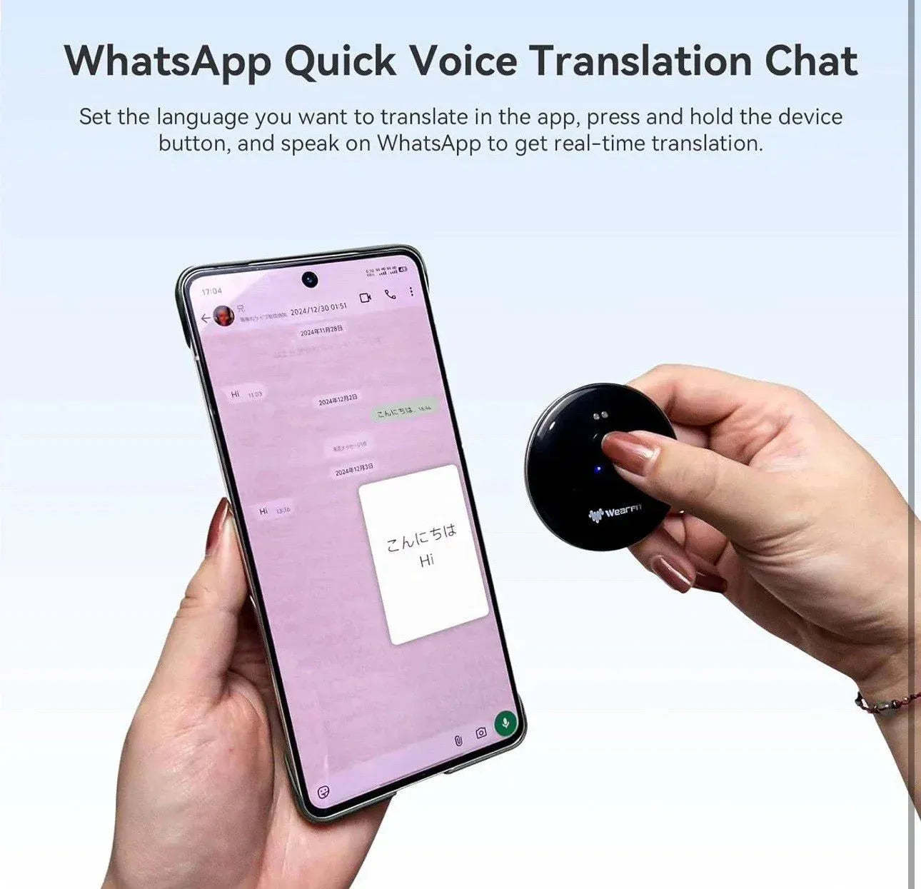 WearFit AI Mobile Phone Assistant – Smart Translation &amp; Communication Device