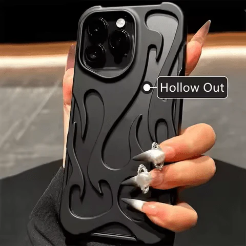 Blazing Flame Metal iPhone Case