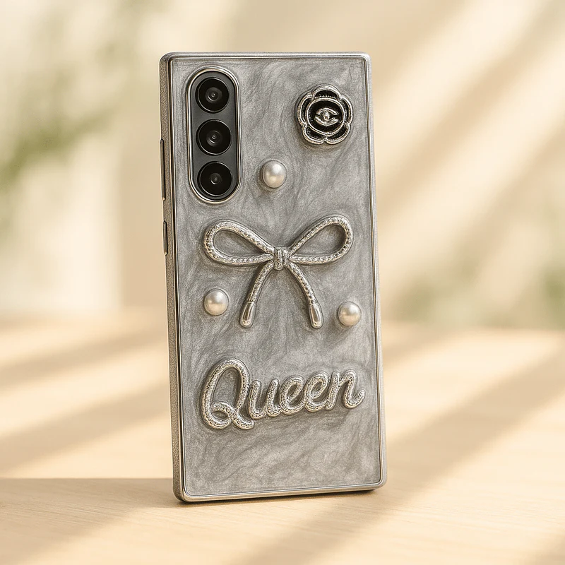 Luxury 3D Bow &amp; Pearl Case