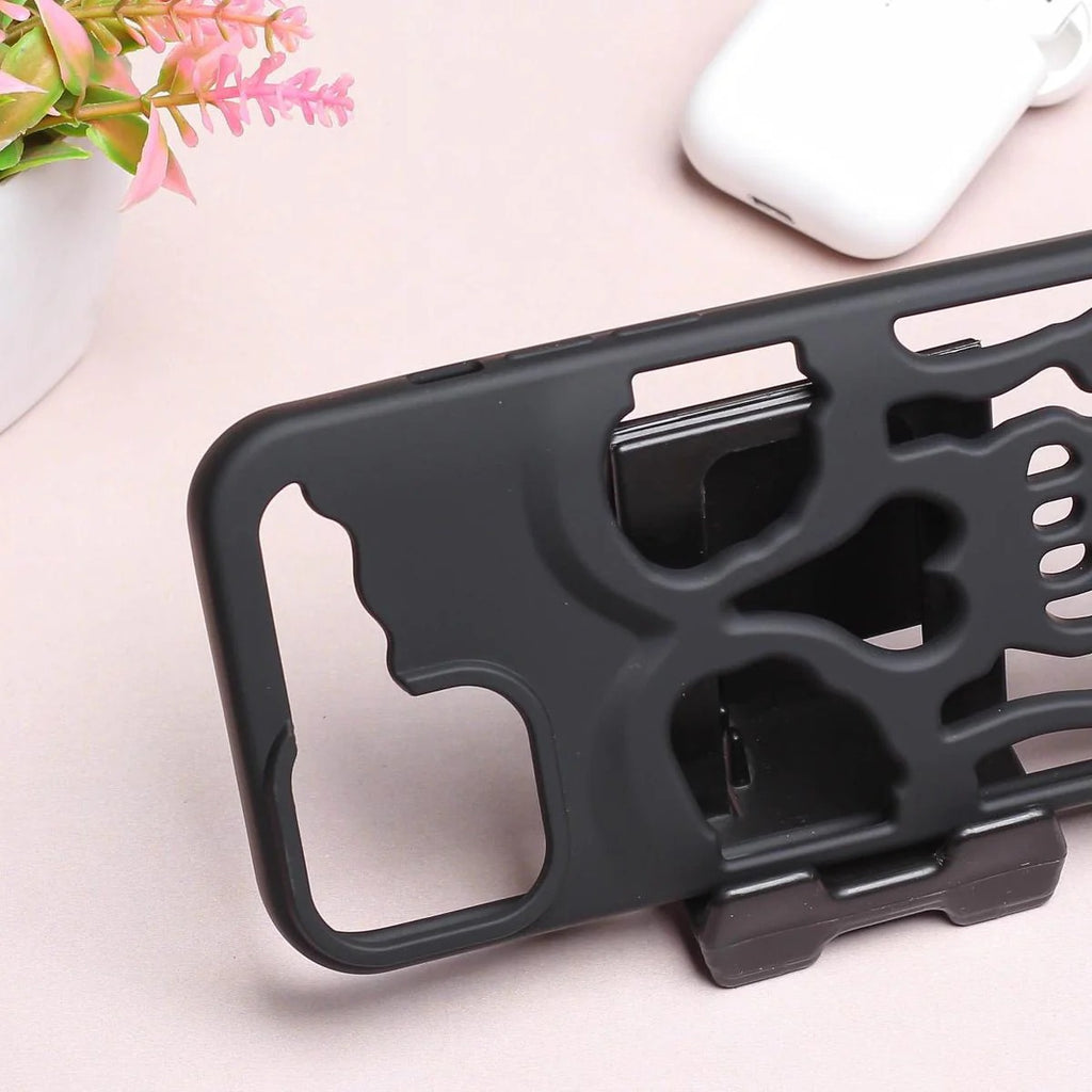 Matte Black Skeleton Phone Case