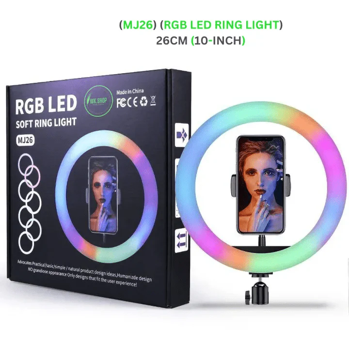 RGB LED Soft Ring Light with 360° Rotation